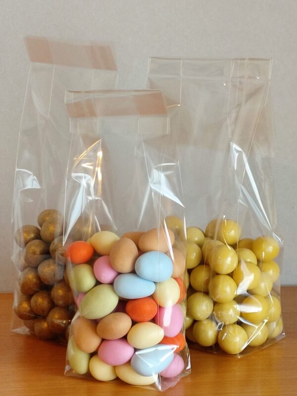 Klodsbundsposer med chokoladekugler
